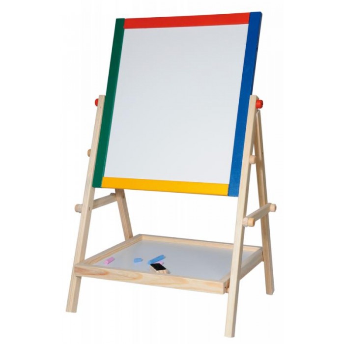 Tabla magentica de scris 3 in 1 din lemn Woodyland